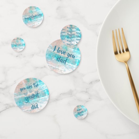 Joyeux confetti de table de Fêtes des pères par da (Groupe)
