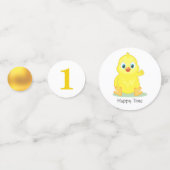 Joyeux Confetti de table de poussins (Derrière)