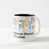 Joyeux Confetti Mug à deux tons (Devant droit)