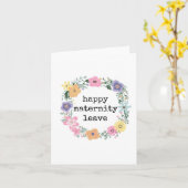 Joyeux Congé de maternité, carte florale (Fleur jaune)