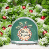 Joyeux Cookie de Noël avec Holly Berries Green (Noël)