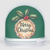 Joyeux Cookie de Noël avec Holly Berries Green (Arrière)