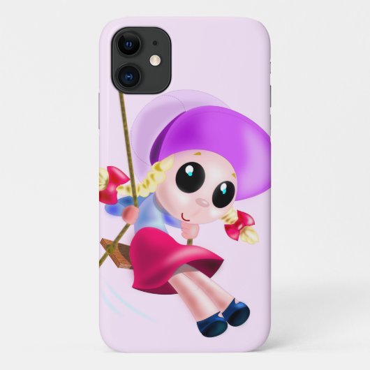 Joyeux coque iphone de fille en mouvement (Dos)