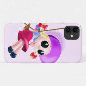 Joyeux coque iphone de fille en mouvement (Dos (Horizontal))