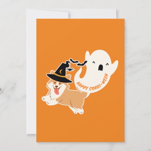 Joyeux Corgi-Ween | Carte de vacances Cute Corgi (Devant)