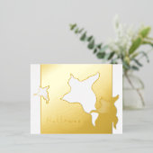 Joyeux Coup De Fantômes D'Halloween. Carte postale (Debout devant)