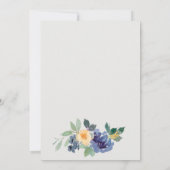 Joyeux Couples Floral Jaune Invitation douche (Dos)