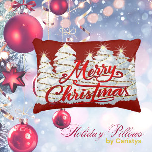 Joyeux Coussin d'accents de Noël