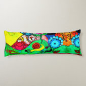 Joyeux coussin de corps de couleurs (Dos)