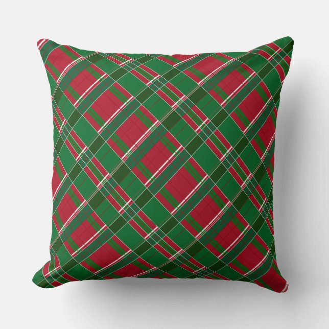 Joyeux Coussin de Noël rouge et vert 20x20 (Recto)
