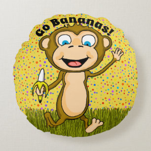 Joyeux Coussin de ronde de singe