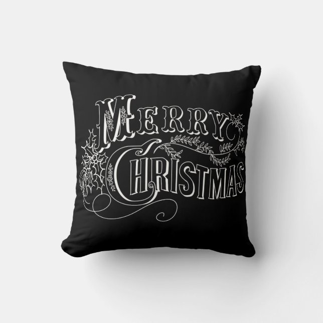 Joyeux Coussin décoratif de Noël (Recto)