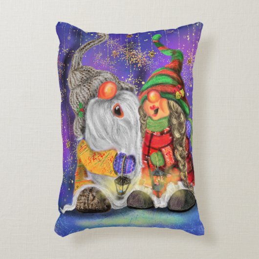 Joyeux Coussin des Gnomes de Noël (Devant(Vertical))