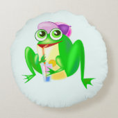 Joyeux Coussin rond de grenouille (Dos)