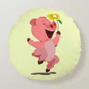 Joyeux Coussin rond de porc