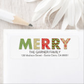 Joyeux coutouts Vacances Retours Adresse Étiquette (En situation)