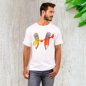 Joyeux crayons T-shirt rouge et jaune