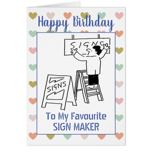 Joyeux créateur de signes d'anniversaire (Devant)