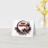 Joyeux Creepmas personnalisable Carte de Noël goth (Fleur jaune)