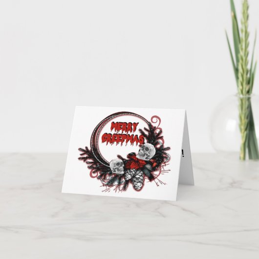 Joyeux Creepmas personnalisable Carte de Noël goth (Devant)