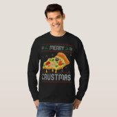 Joyeux Crustmas Funny Pizza de Noël laide Sweat (Devant entier)