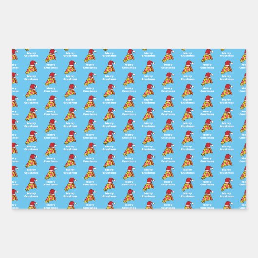 Joyeux Crustmas FUNNY PIZZA SLICE SA PAPIER D'ENVE (Devant 3)