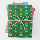 Joyeux Crustmas FUNNY PIZZA SLICE SA PAPIER D'ENVE (En situation)