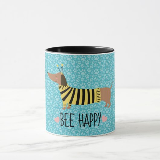 Joyeux Dachshund Bumblebee Mug (Centre)