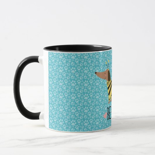 Joyeux Dachshund Bumblebee Mug (Gauche)