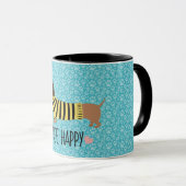 Joyeux Dachshund Bumblebee Mug (Devant droit)