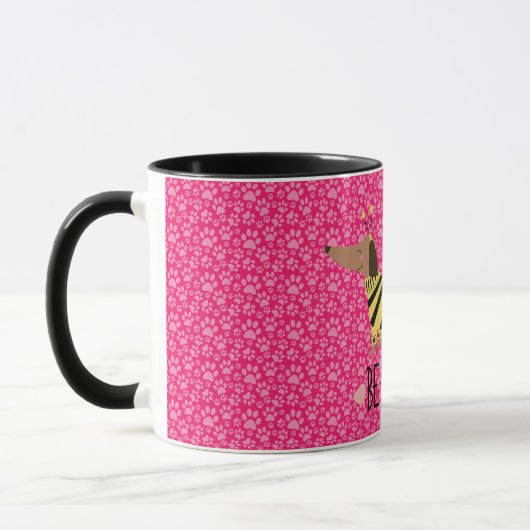 Joyeux Dachshund Bumblebee Mug (Gauche)