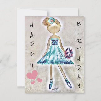 Joyeux danseur de carte d'anniversaire Anniversair