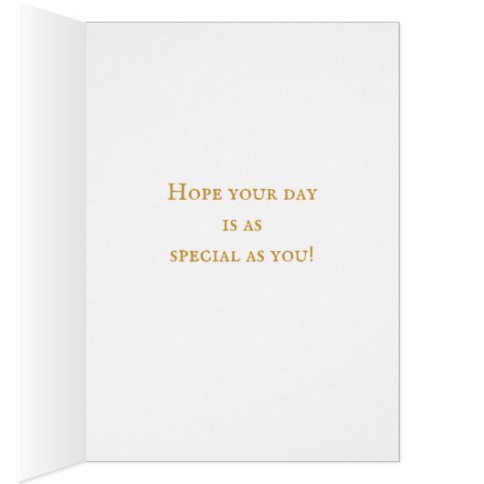 Joyeux Design de Fleur Or Anniversaire (Intérieur (Droit))