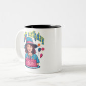 Joyeux design de Mug d'anniversaire pour les fille (Devant gauche)