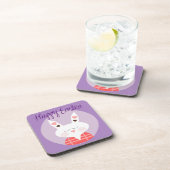Joyeux Dessous de verre de boisson Bunny de Pâques (Côté Droit)
