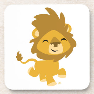 Joyeux Dessous de verre de lions caricaturaux