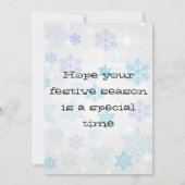 Joyeux devis de Noël avec carte de vacances en tex (Dos)