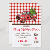 Joyeux dîner de Noël Invitation (Devant / Derrière)