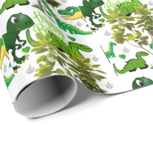 Joyeux Dinosaure Papier à envelopper pour cadeau