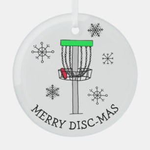 Joyeux Disque-Mas Disque Golf Ornement en céramiqu