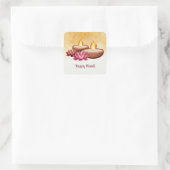 Joyeux Diwali   Autocollant carré (Sac)