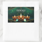 Joyeux Diwali  Autocollant rectangulaire (Sac)
