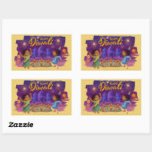 Joyeux Diwali Autocollant rond classique (Feuille)