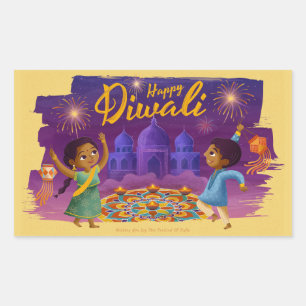 Joyeux Diwali  Autocollant rond classique