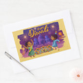 Joyeux Diwali Autocollant rond classique (Enveloppe)