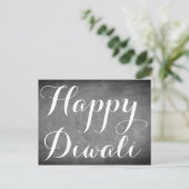 Joyeux Diwali Chalkboard Typographie Carte personn (Debout devant)