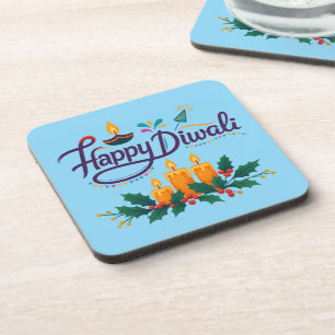 Joyeux Diwali Dessous de verre Set 6 pcs