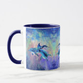 Joyeux Dolphin Couple Mug - Peinture - Famille (Gauche)