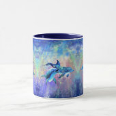 Joyeux Dolphin Couple Mug - Peinture - Famille (Centre)
