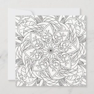 Joyeux Doodles : Carte De Coloration Fleur Mignonn